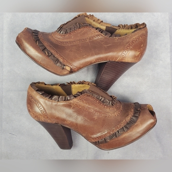 Anthropologie‎ Schuler & Sons Dark Academia Platform Heeled Oxfords Sz 39EU/7 US - Picture 5 of 13